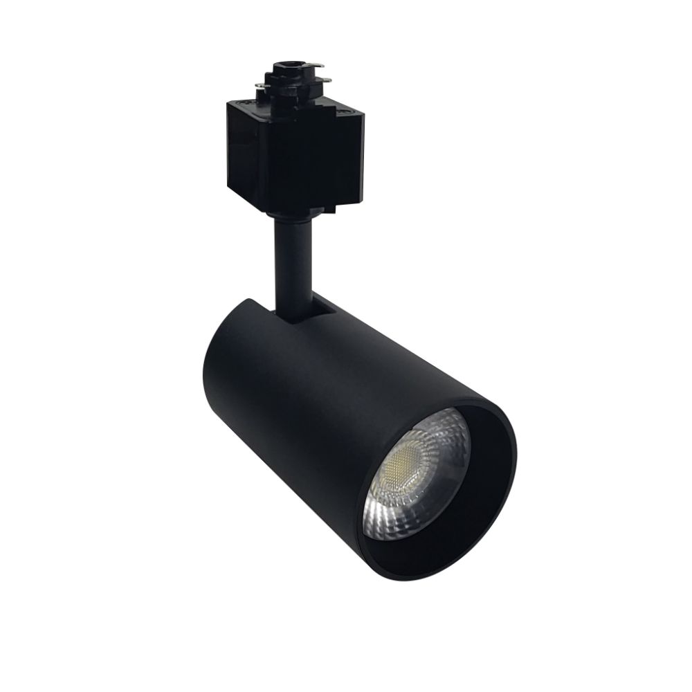 Nora Lighting NTE-864L930NB/L MAX Mini LED Track Head, 1000lm / 13W, 3000K, Narrow Flood optic, Black finish, L-style