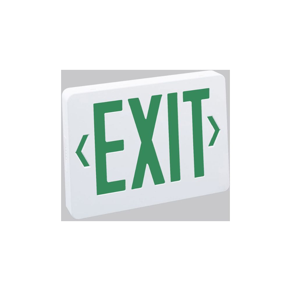 Nora Lighting NX-603-LED/BG Aaliyah 1 Light Green Letters and Black Housing Exit / Emergency Ceiling Light