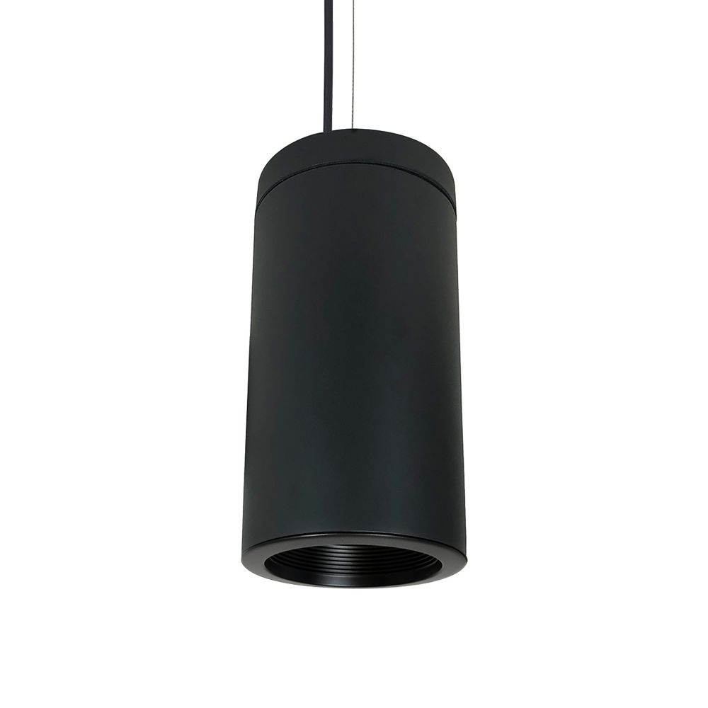 Nora Lighting NYLI-6CL201BBBAC20 6" Cylinder Cable Mount Ceiling Light with Medium Base Reflector in Black