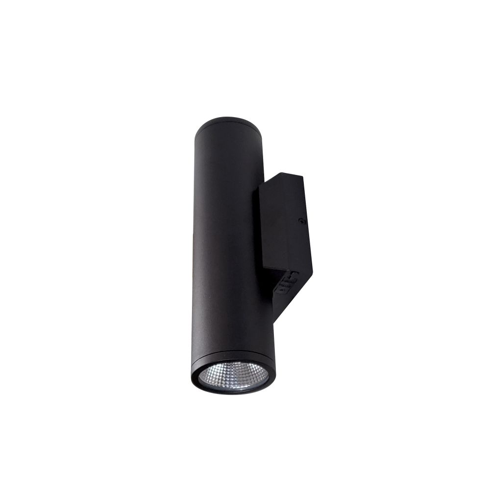 Nora Lighting NYUD-3L1345B LE45 3" Up & Down Wall Mounted LED Cylinder with Selectable CCT, Black finish