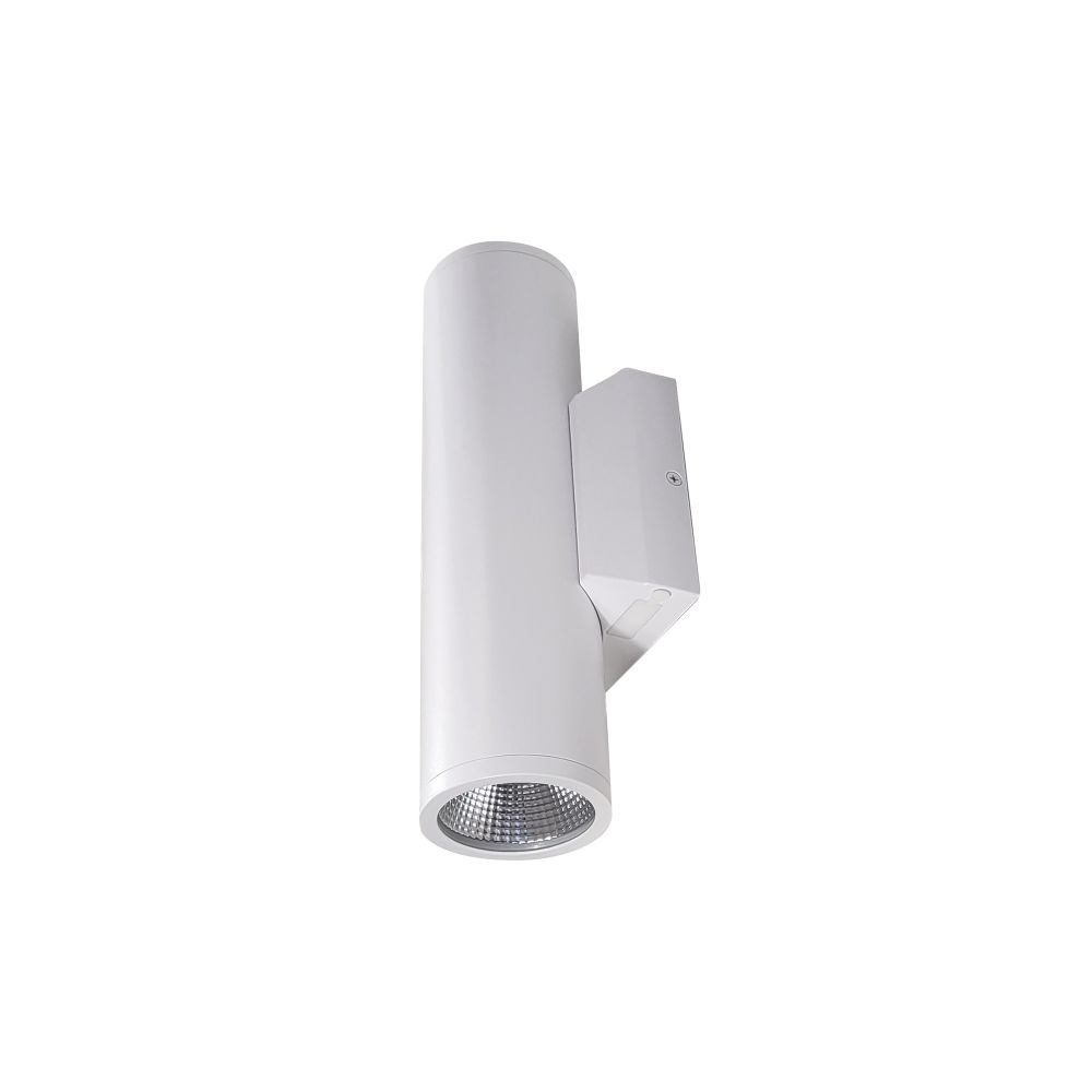 Nora Lighting NYUD-3L1345MPW LE45 3" Up & Down Wall Mounted LED Cylinder with Selectable CCT, Matte Powder White finish