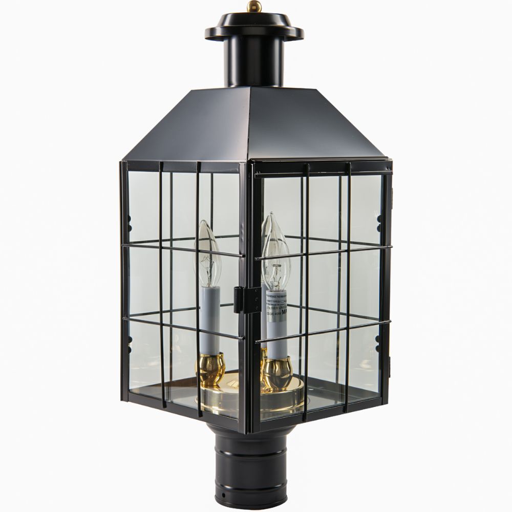 Norwell Lighting 1056-BL-CL American Heritage Outdoor Post in Black (Clear Shade)