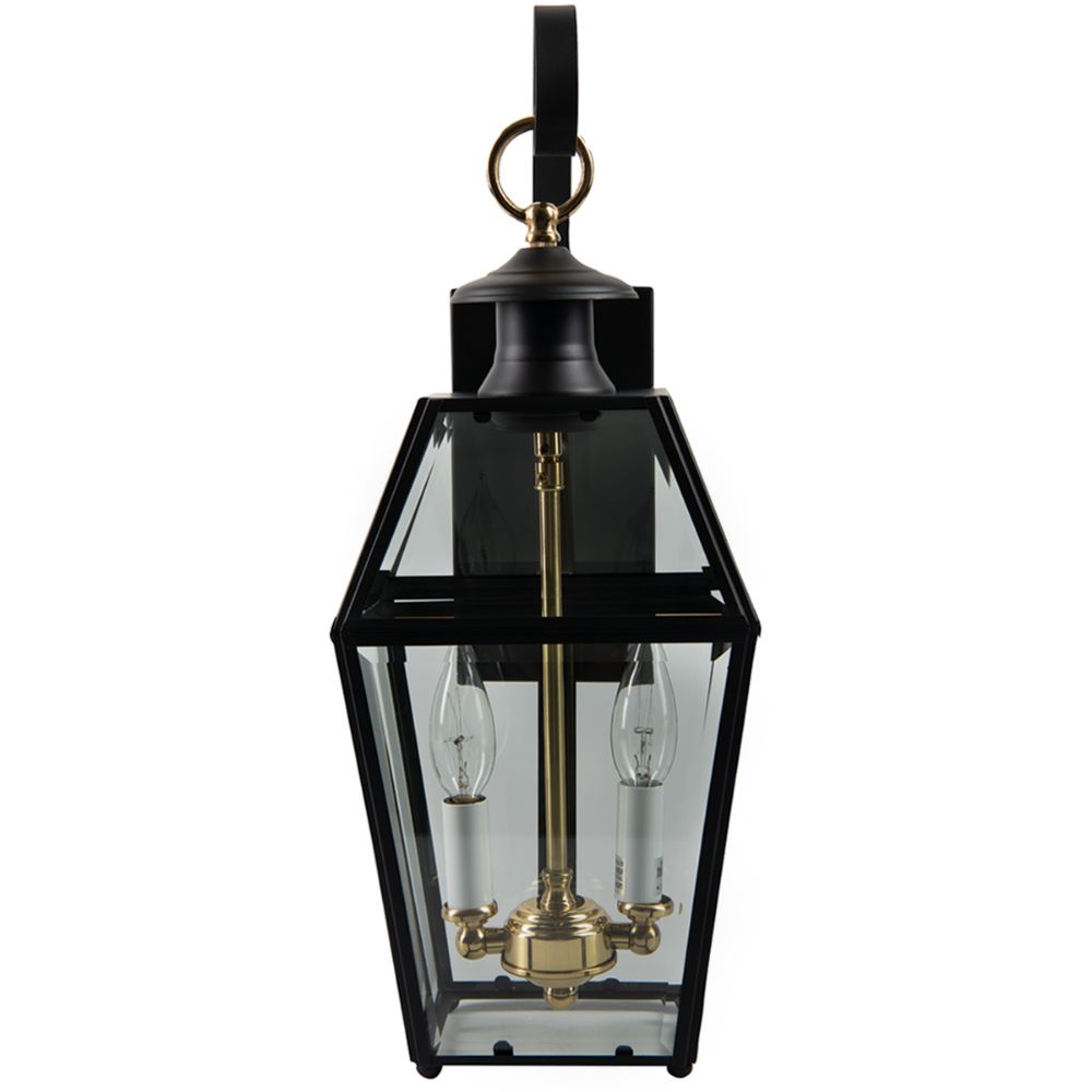 Norwell Lighting 1066-BL-BE Olde Colony Outdoor Wall in Black (Beveled Shade)