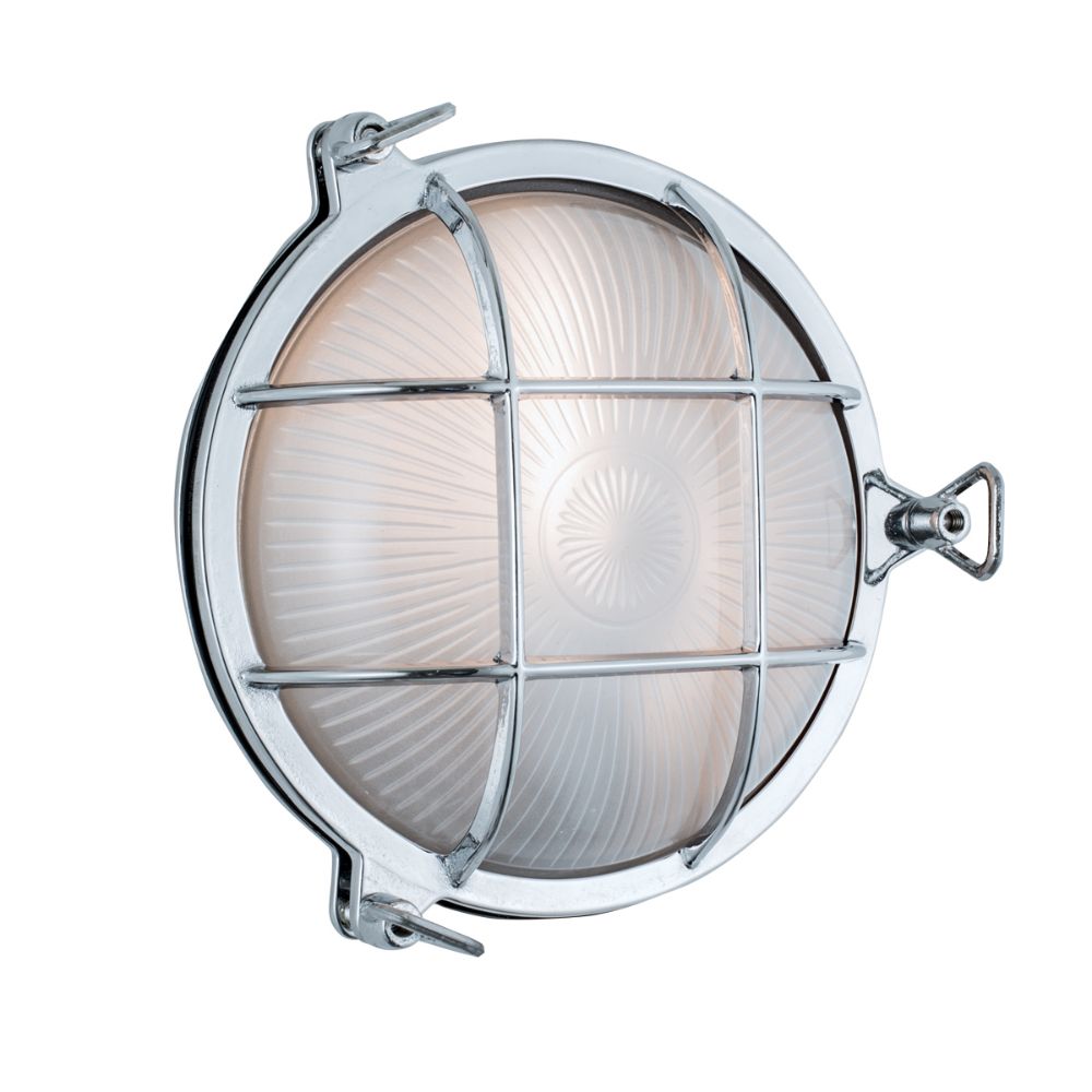 Norwell Lighting 1102-CH-FR Mariner Outdoor Wall in Chrome (Frosted Shade)