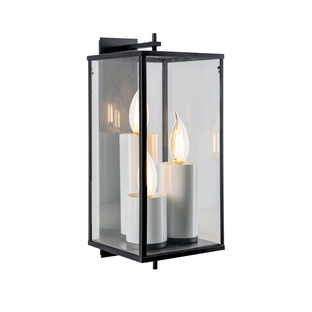 Norwell Lighting 1151-MB-CL Back Bay Large - Matte Black Outdoor Wall Light