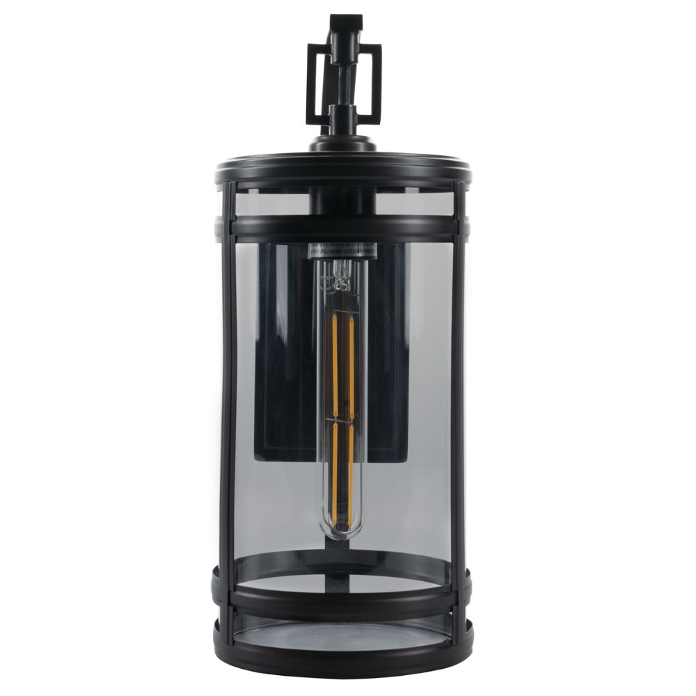 Norwell Lighting 1190-ADB-CL New Yorker Outdoor Wall Light in Acid Dipped Black