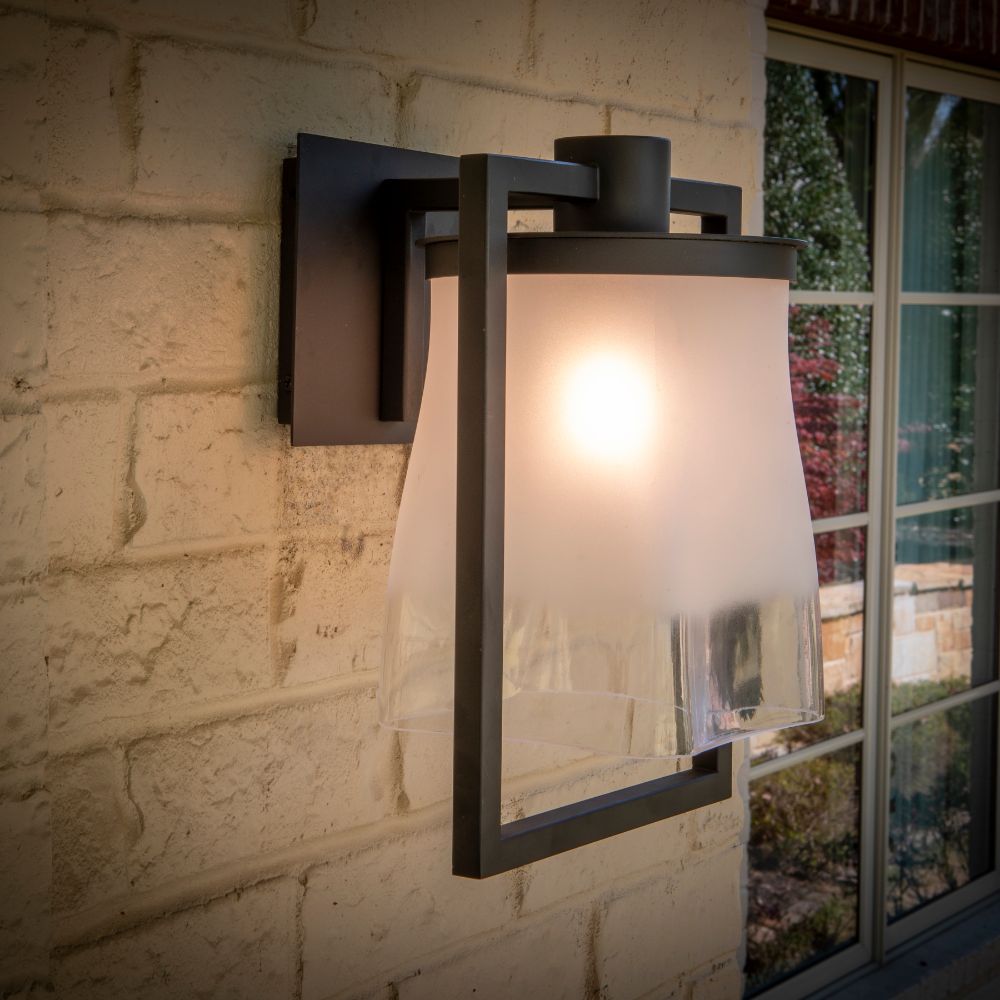 Norwell Lighting 1195-MB-FR Drape Outdoor Wall Light in Matte Black