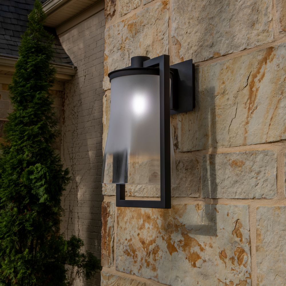Norwell Lighting 1196-MB-FR Drape Outdoor Wall Light in Matte Black