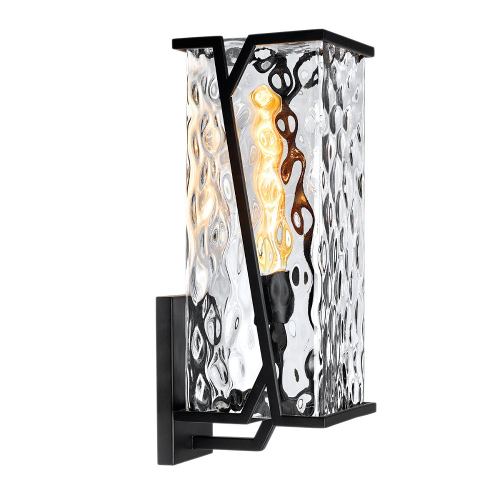Norwell Lighting 1250-MB-CW Waterfall Large Wall Mount Sconce in Matte Black