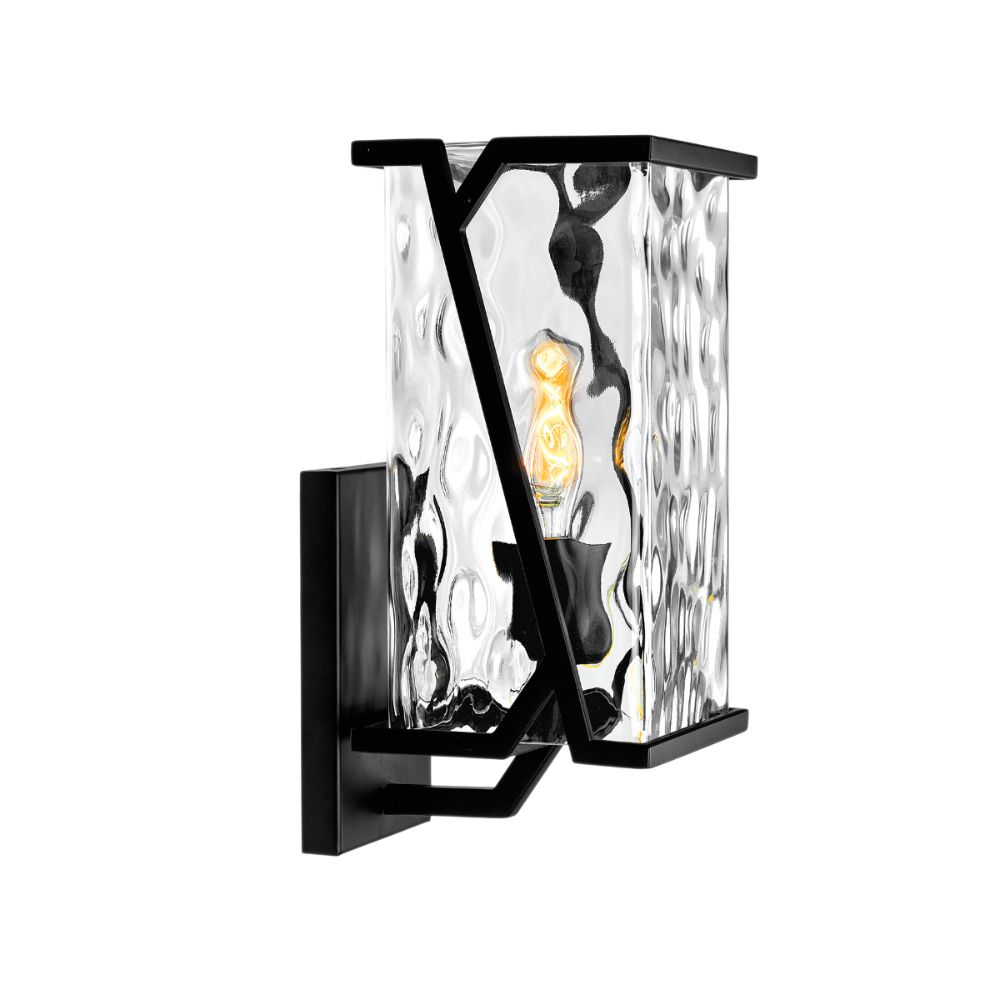 Norwell Lighting 1251-MB-CW Waterfall Small Wall Mount Sconce in Matte Black