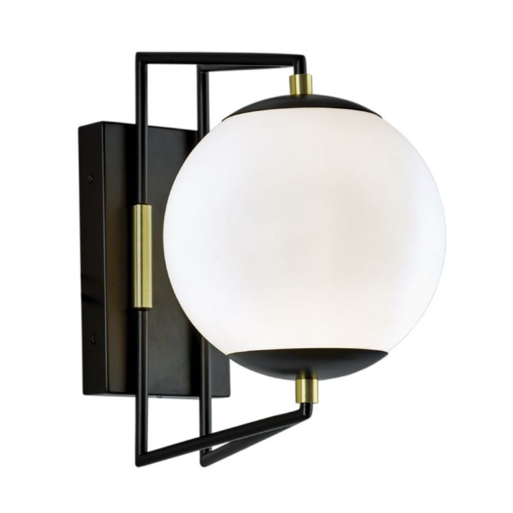 Norwell Lighting 1260-MBSB-MA Cosmos Outdoor Small Wall Sconce in Matte Black w/Satin Brass