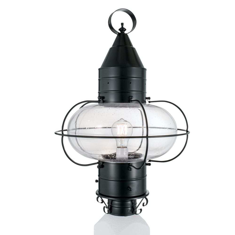Norwell Lighting 1510-BL-SE Classic Onion  Outdoor  Large Post in Black (Seedy Shade)