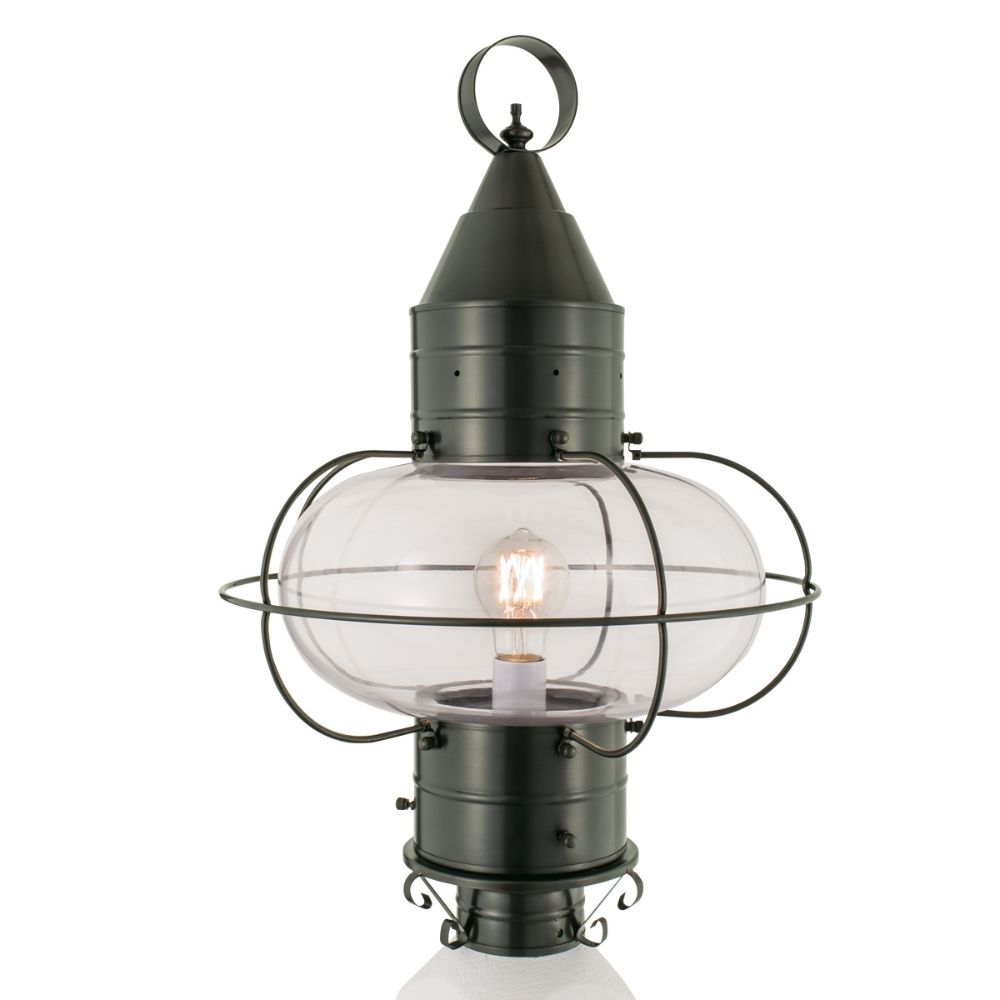 Norwell Lighting 1510-GM-CL Classic Onion  Outdoor  Large Post in Gun Metal (Clear Shade)