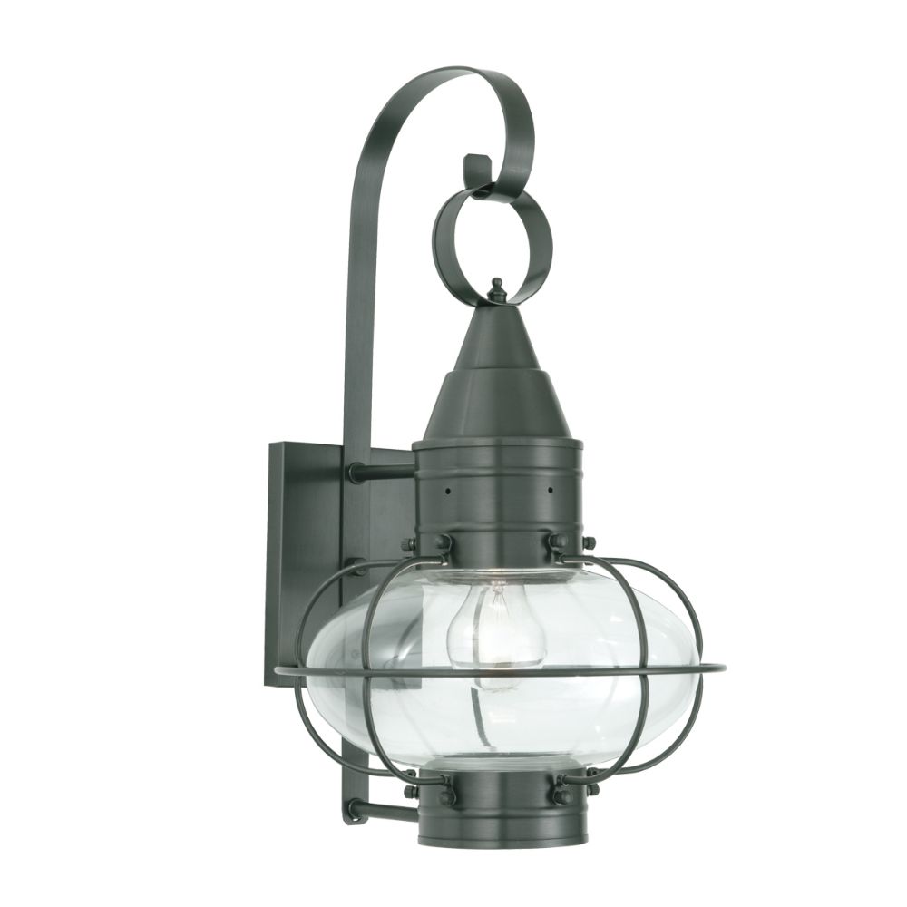 Norwell Lighting 1512-GM-CL Classic Onion  Outdoor  Medium Wall in Gun Metal (Clear Shade)