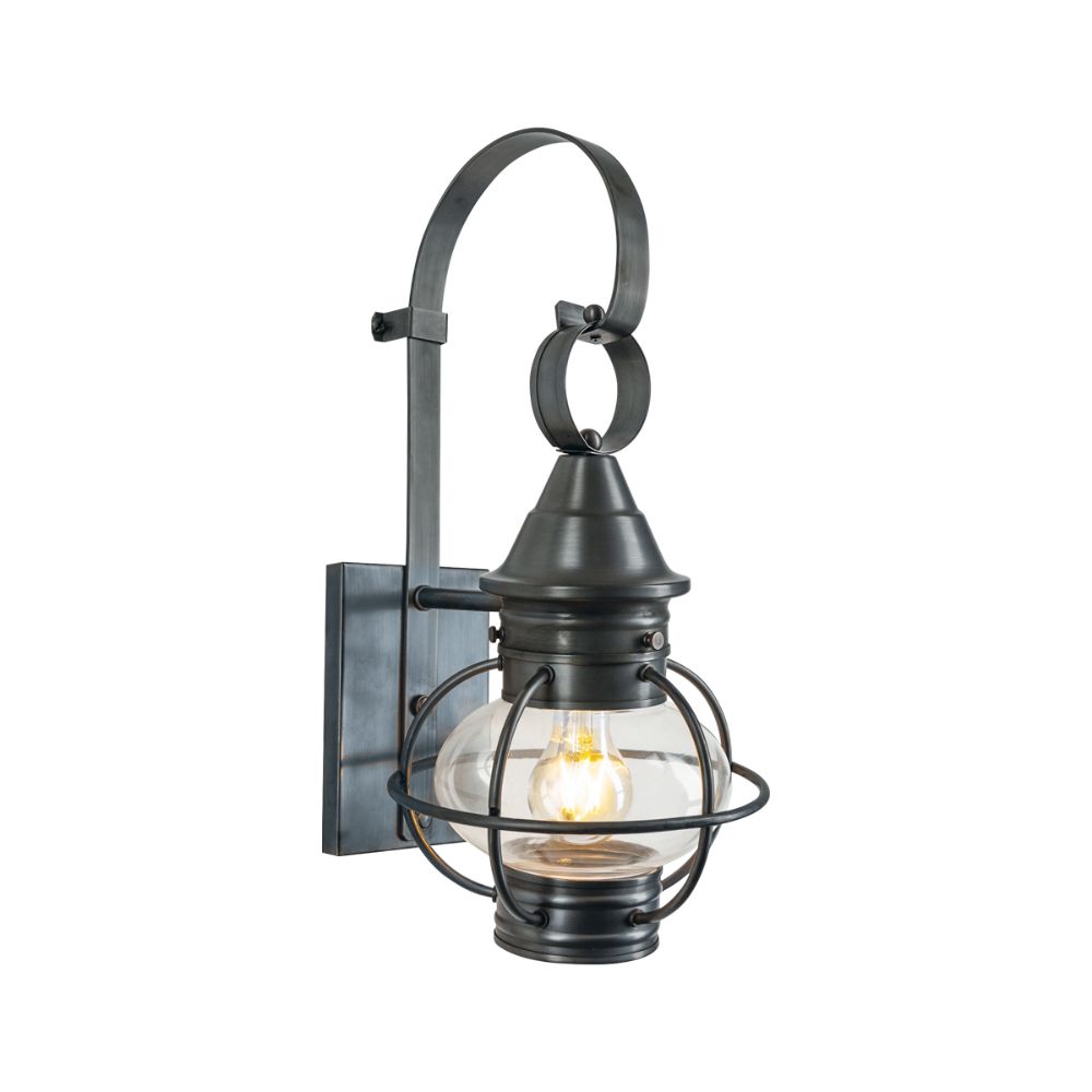 Norwell Lighting 1713-GM-CL USA Small Onion Wall Outdoor Wall Light in Gun Metal