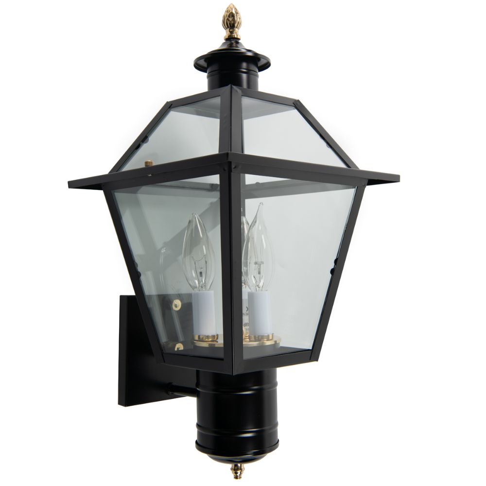 Norwell Lighting 2233-BL-CL Lexington Wall Outdoor Wall in Black (Clear Shade)