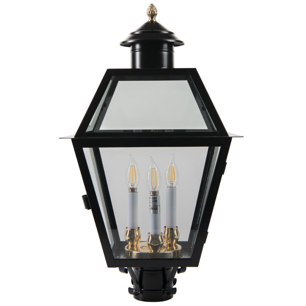 Norwell Lighting 2235-BL-CL Lexington Post Outdoor Post in Black (Clear Shade)