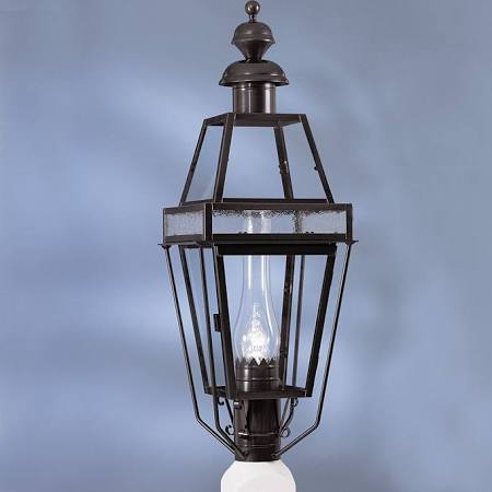 Norwell Lighting 2280C-BL-CL/SE Beacon Post Outdoor Post in Black (Clear / Seedy Shade)