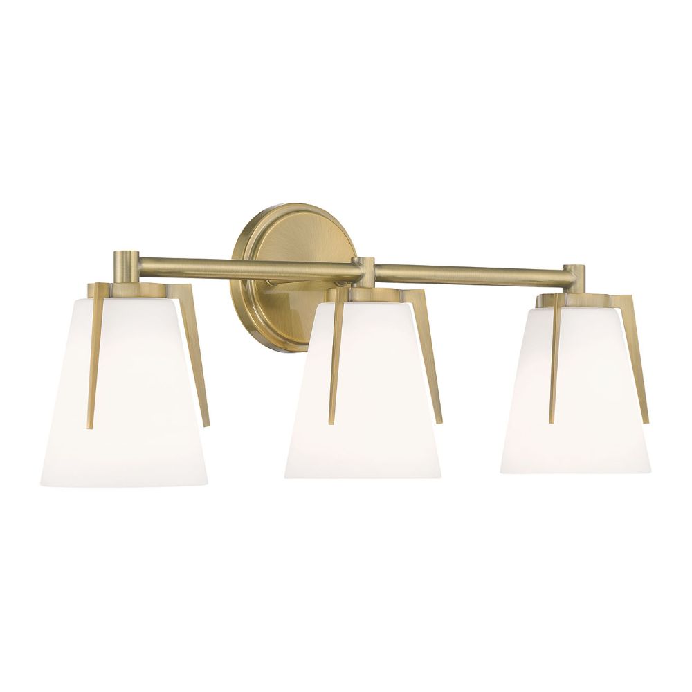 Norwell Lighting 2503-AN-MO Allure, 3-LT Vanity in Antique Brass