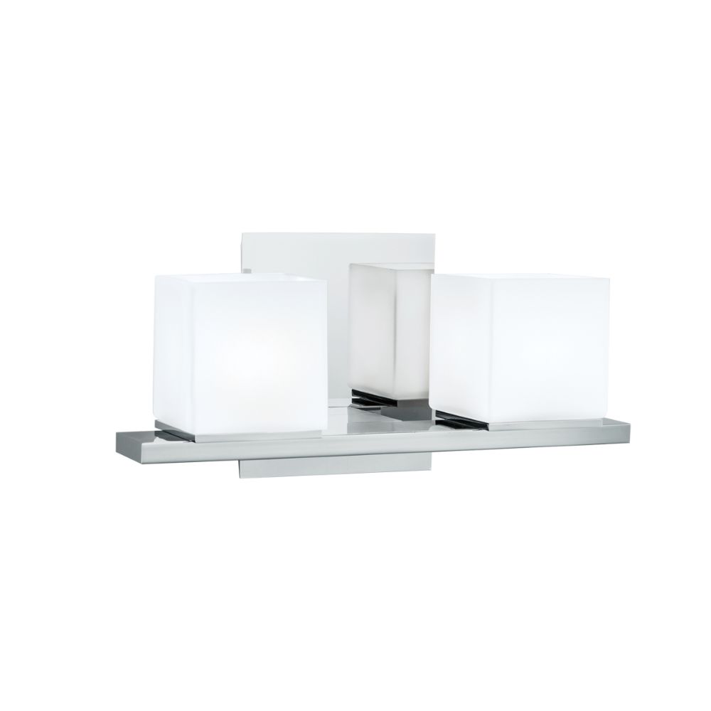 Norwell Lighting 5312-CH-MO Icereto Wall Sconce in Chrome (Matte Opal Shade)