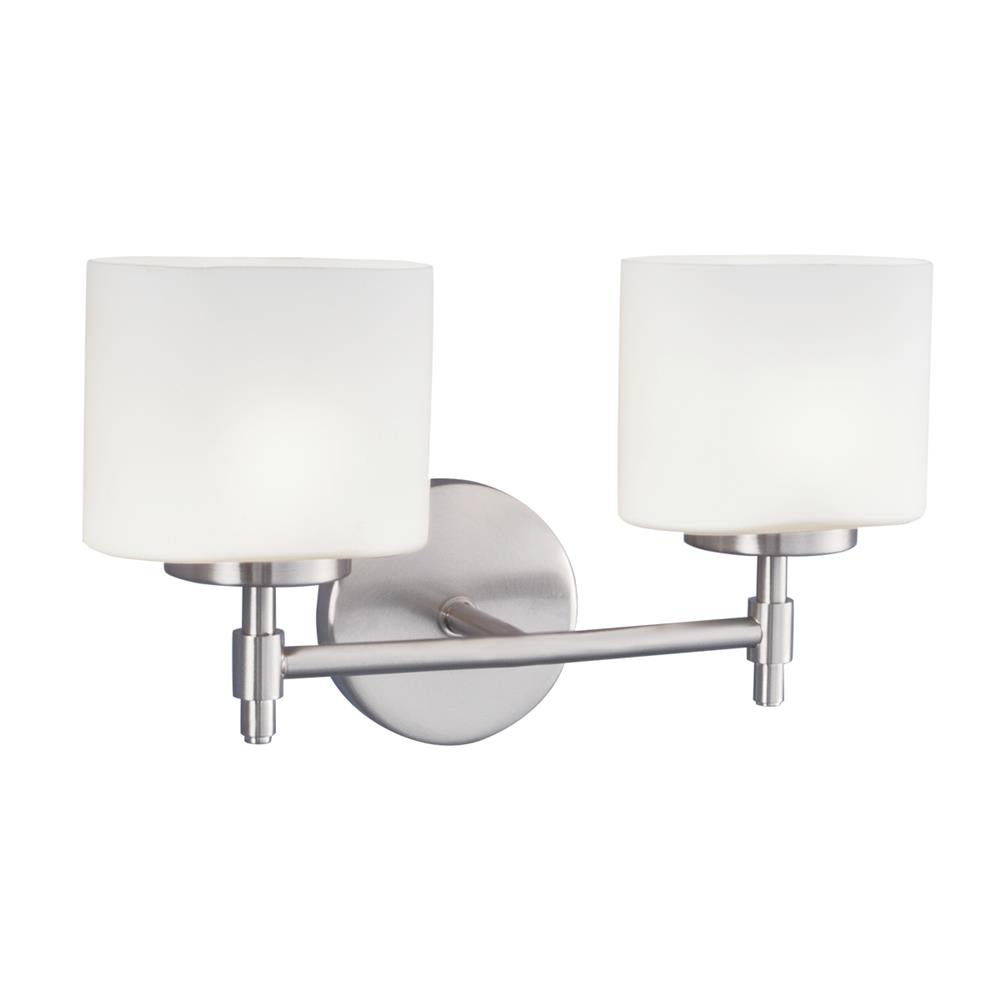 Norwell Lighting 5322-BN-MO Moderne Wall Sconce in Brushed Nickel (Matte Opal Shade)