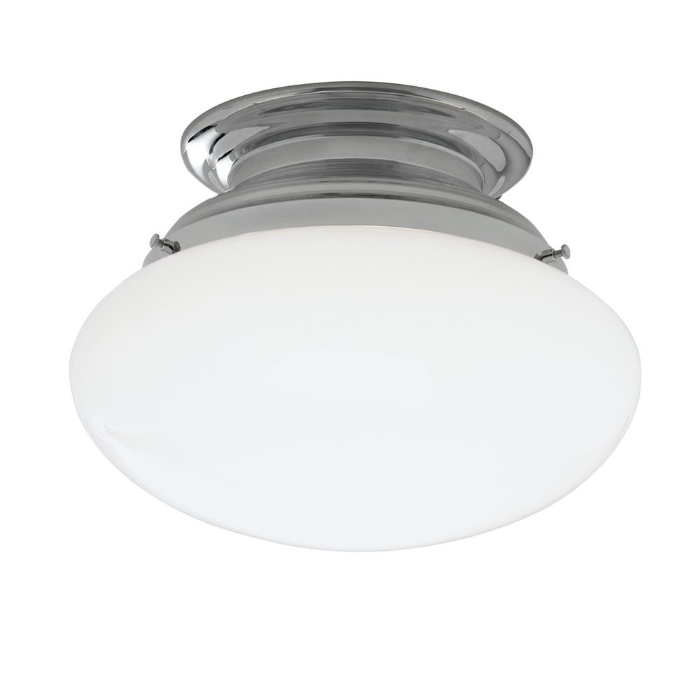 Norwell Lighting 5370-BN-SO Clayton Flush Mount Indoor Ceiling in Brushed Nickel (Shiny Opal Shade)