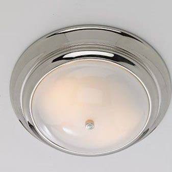 Norwell Lighting 5372-BN-SO Clayton Flush Mount Indoor Ceiling in Brushed Nickel (Shiny Opal Shade)