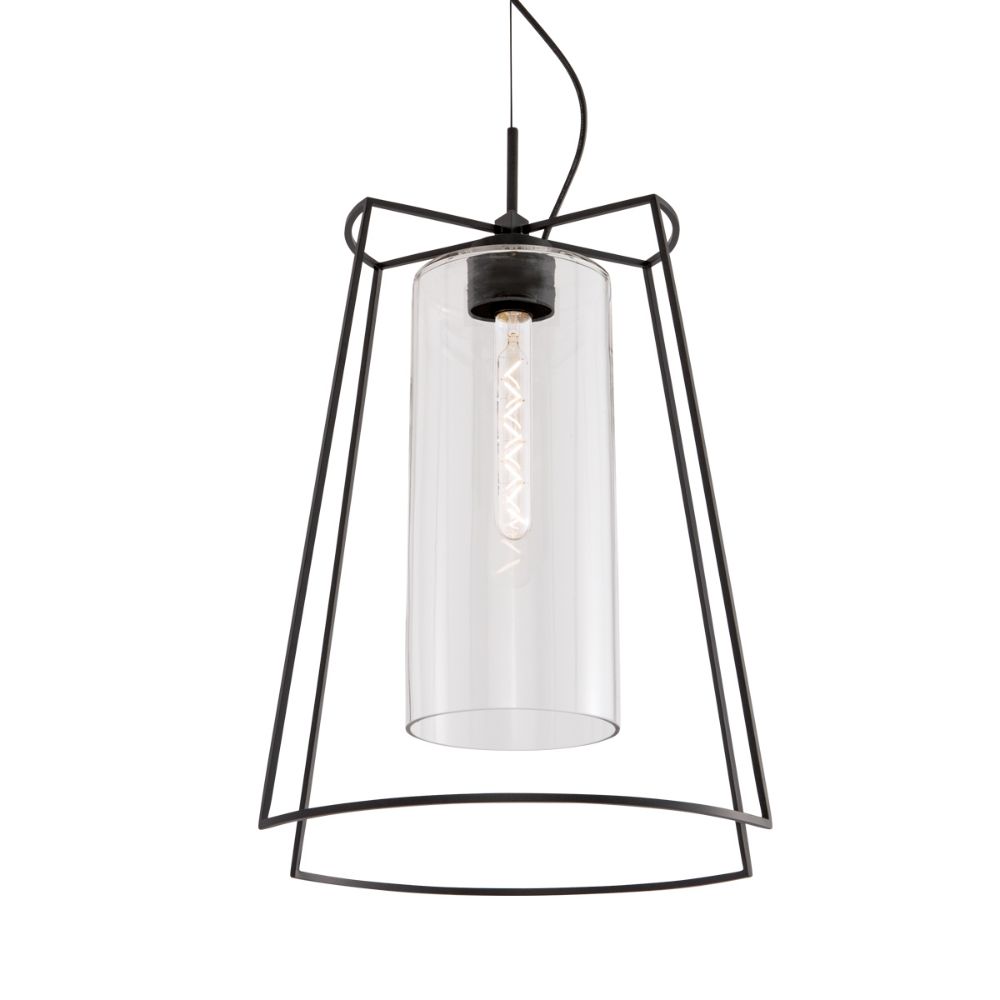 Norwell Lighting 5389-MB-CL Cere Pendant in Matte Black