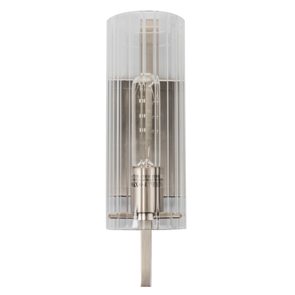 Norwell Lighting 8143-BN-CL Faceted Sconce in Brushed Nickel