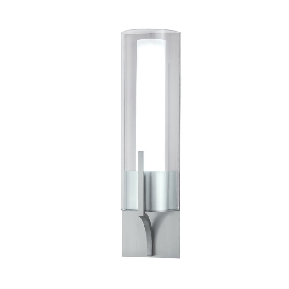 Norwell Lighting 8144-BN-CL Slope Sconce in Brushed Nickel