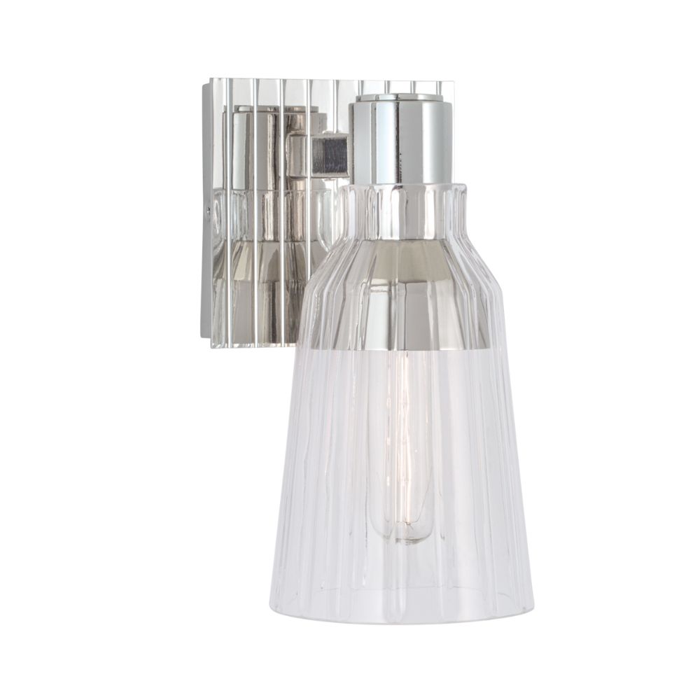 Norwell Lighting 8157-PN-CL Carnival  Sconce in Polished Nickel