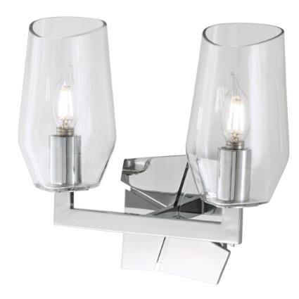 Norwell Lighting 8162-CH-CL Gaia 2 Light Sconce in Chrome