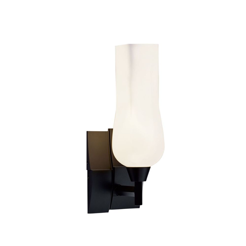 Norwell Lighting 8175-MB-MO Fleur 1 Light Vanity Sconce in Matte Black