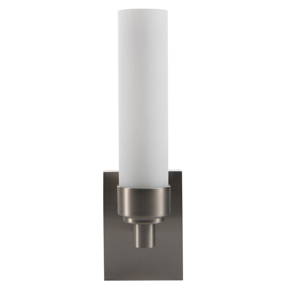 Norwell Lighting 8230-BN-MO Alex Sconce Wall Sconce in Brushed Nickel (Matte Opal Shade)