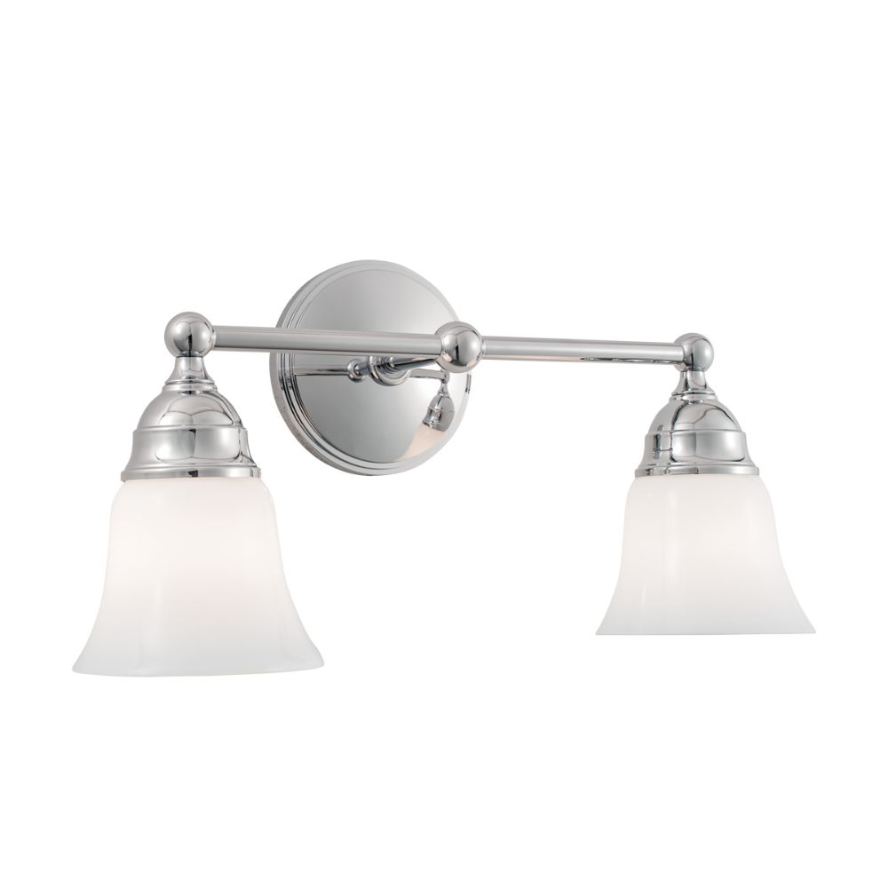 Norwell Lighting 8582-CH-BSO Sophie Wall Sconce in Chrome (Bell Shiny Opal Shade)