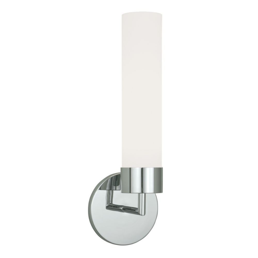Norwell Lighting 8775-CH-MO Sobe Sconce Wall Sconce in Chrome (Matte Opal Shade)