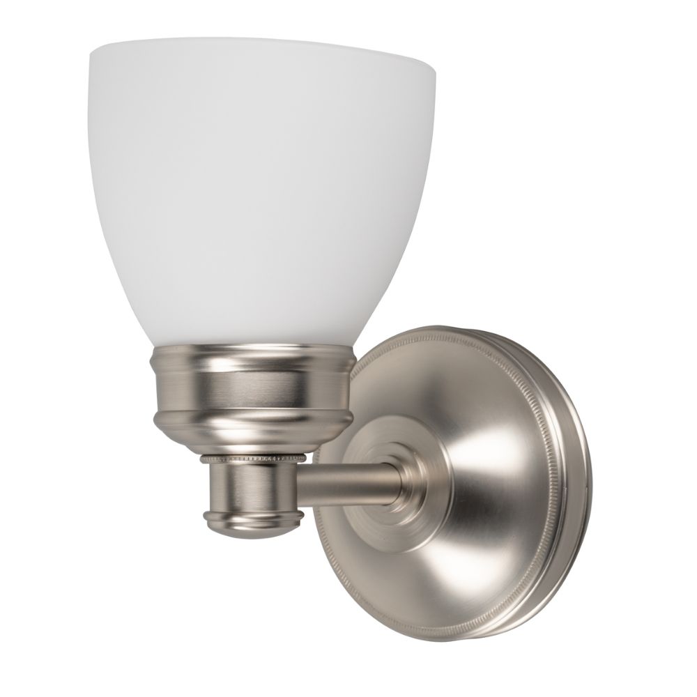 Norwell Lighting 8791-BN-OP Spencer Sconce Wall Sconce in Brushed Nickel (Opal Shade)