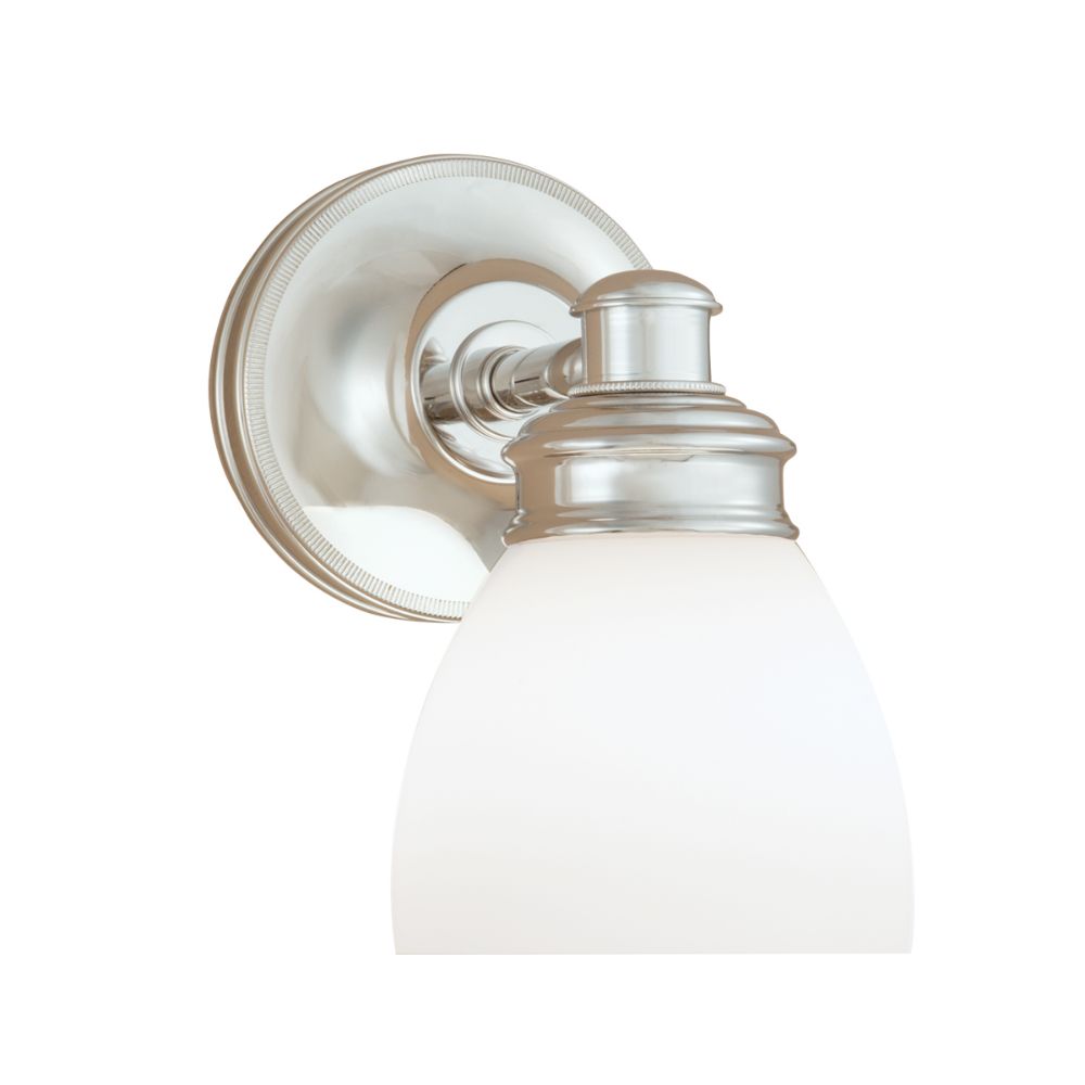 Norwell Lighting 8791-CH-OP Spencer Sconce Wall Sconce in Chrome (Opal Shade)