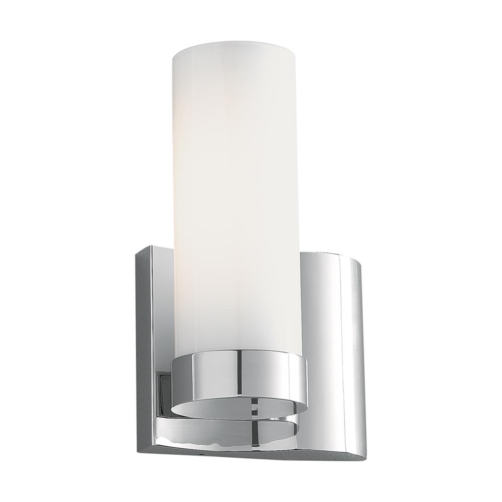 Norwell Lighting 8901-CH-SO Wave Wall Sconce in Chrome (Shiny Opal Shade)