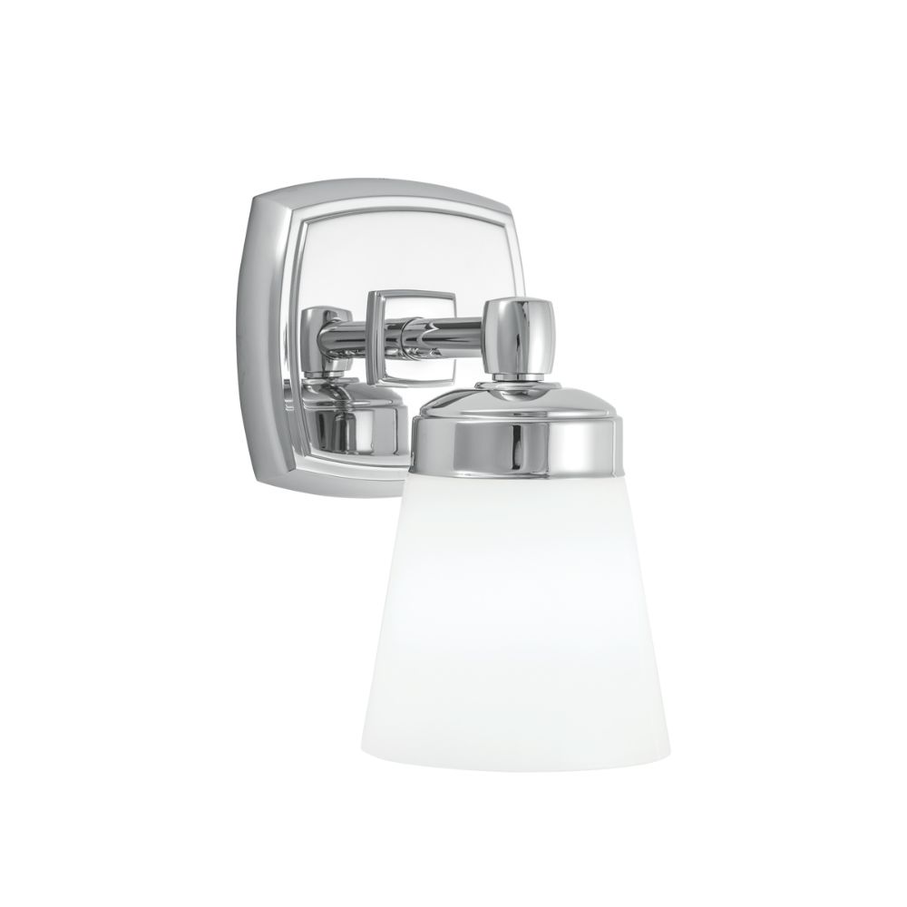 Norwell Lighting 8931-CH-SO Soft Square Wall Sconce in Chrome (Shiny Opal Shade)