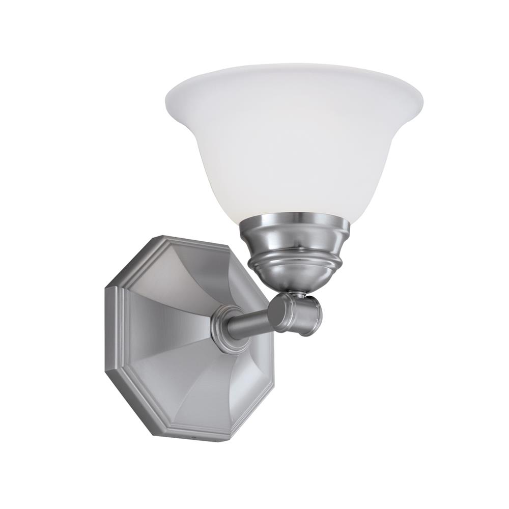 Norwell Lighting 8941-BN-FR Kathryn Wall Sconce in Brushed Nickel (Frosted Shade)