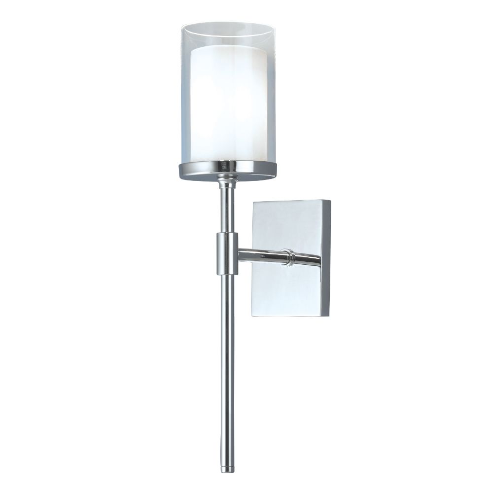 Norwell Lighting 8970-PN-CL Kimberly Sconce Wall Sconce in Polished Nickel (Clear Shade)