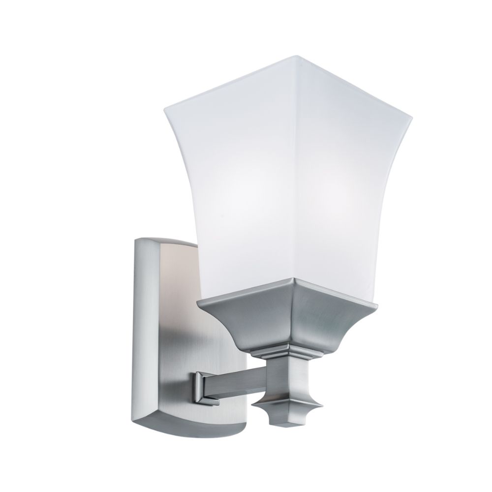 Norwell Lighting 9712-CH-SO Sapphire Wall Sconce in Chrome (Shiny Opal Shade)