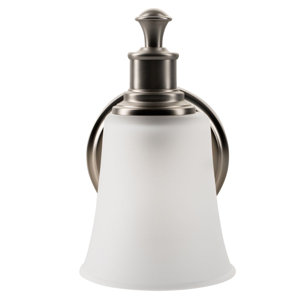 Norwell Lighting 9721-BN-FR Sienna Wall Sconce in Brushed Nickel (Frosted Shade)