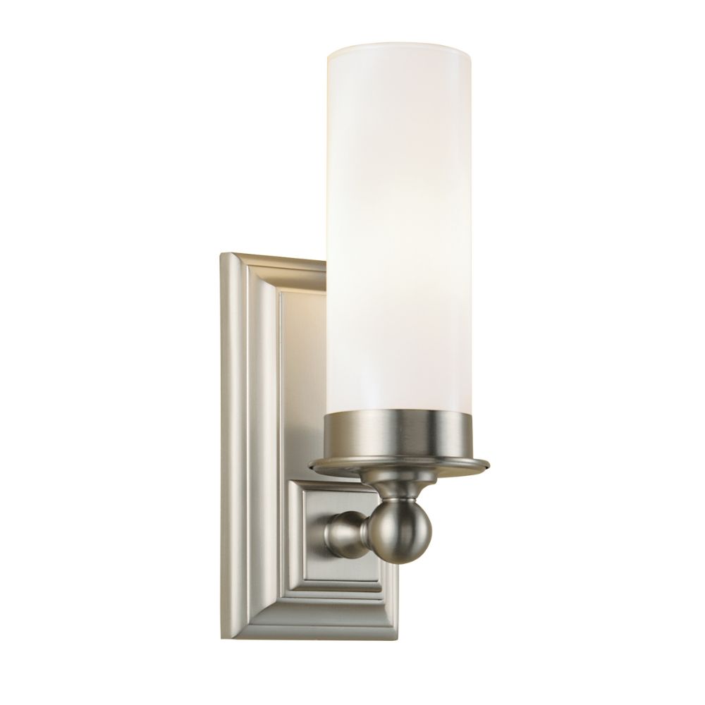 Norwell Lighting 9730-BN-MO Richmond Wall Sconce in Brushed Nickel (Matte Opal Shade)