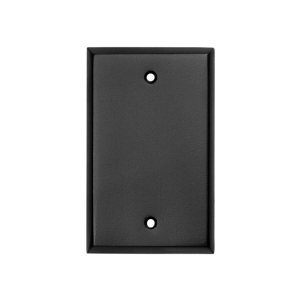 Ageless Iron SWPLTB Blank Wall Plate in Black Iron