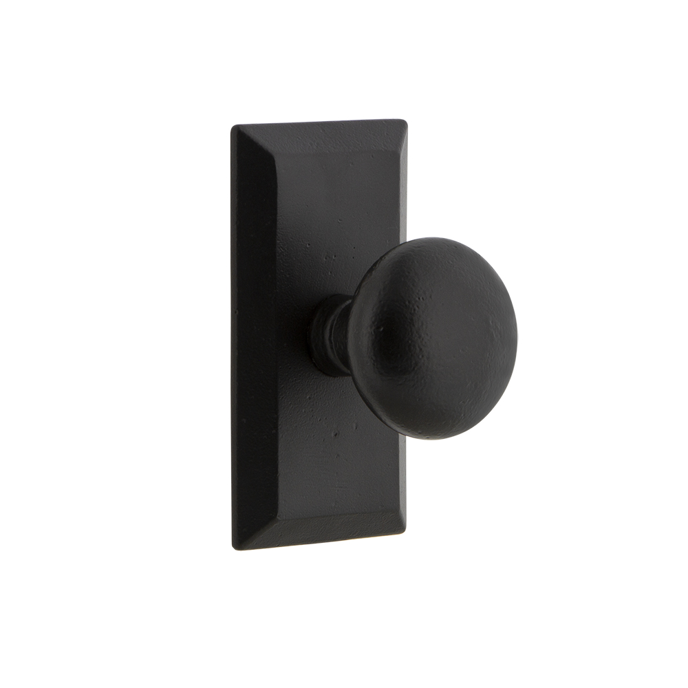 Ageless Iron VALKEP Ageless Iron Vale Plate Privacy with Keep Knob in Black Iron