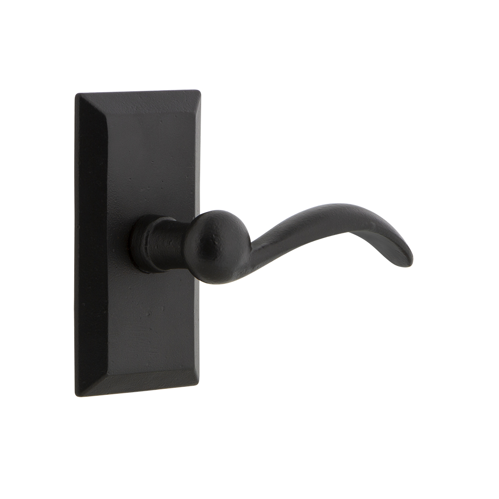 Ageless Iron VALTIN Ageless Iron Vale Plate Privacy with Tine Lever in Black Iron