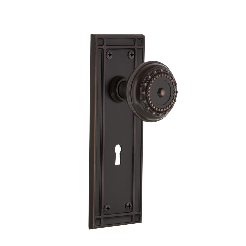703886 Nostalgic Warehouse MISMEA Mission Plate Interior Mortise Meadows  Door Knob in Timeless Bronze GoingKnobs