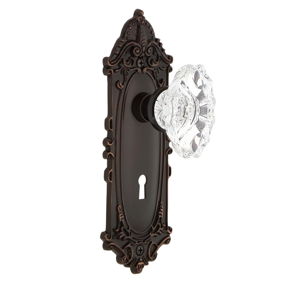 703928 Nostalgic Warehouse VICCHA Victorian Plate Interior Mortise Chateau  Door Knob in Timeless Bronze GoingKnobs